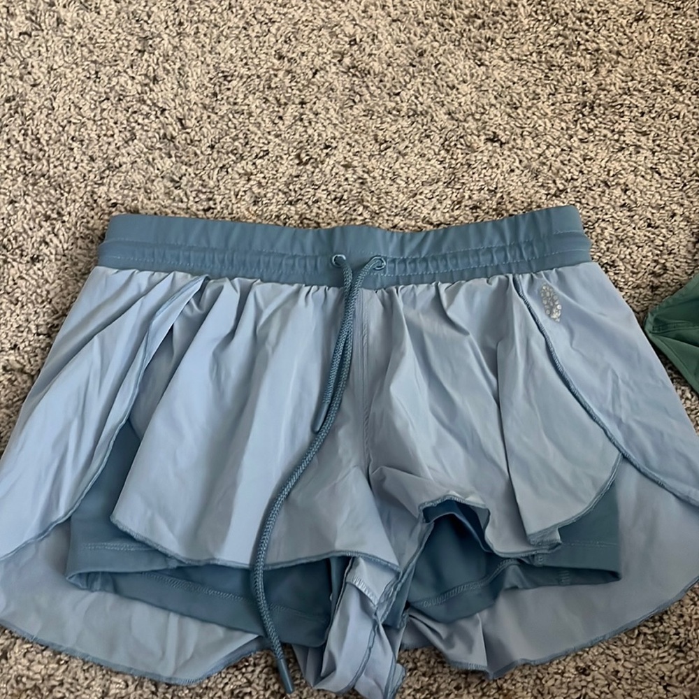 blue free people flowy athletic shorts in size small